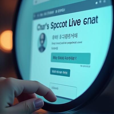 컴퓨터 화면의 실시간 채팅 인터페이스