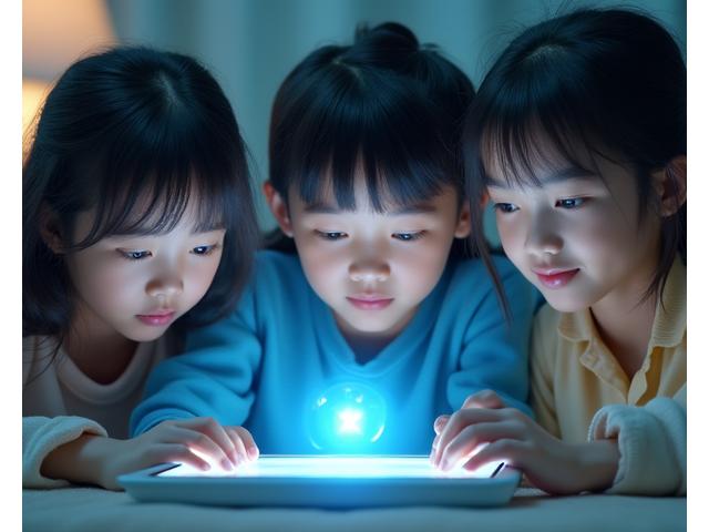 미성년 학생의 데이터를 보호하는 디지털 방패가 있는 이미지