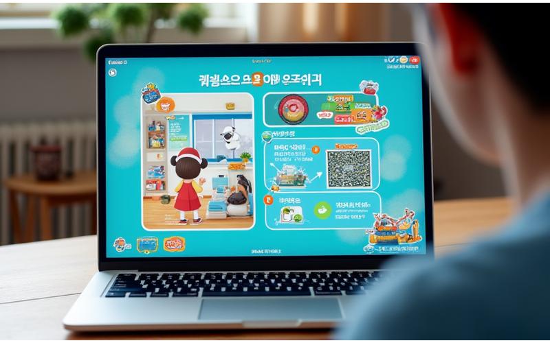 개인 맞춤형 학습 콘텐츠를 보여주는 태블릿 화면