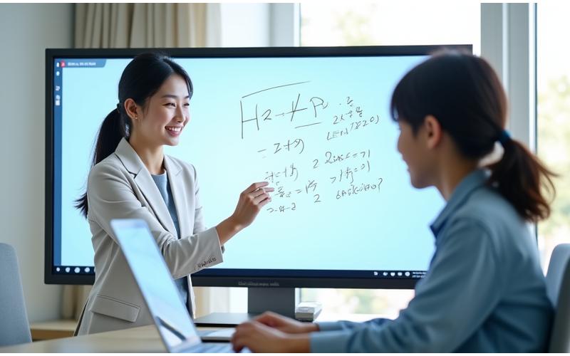 온라인 튜터링 플랫폼의 실시간 수업 화면